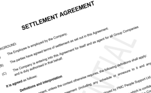 Template settlement agreement